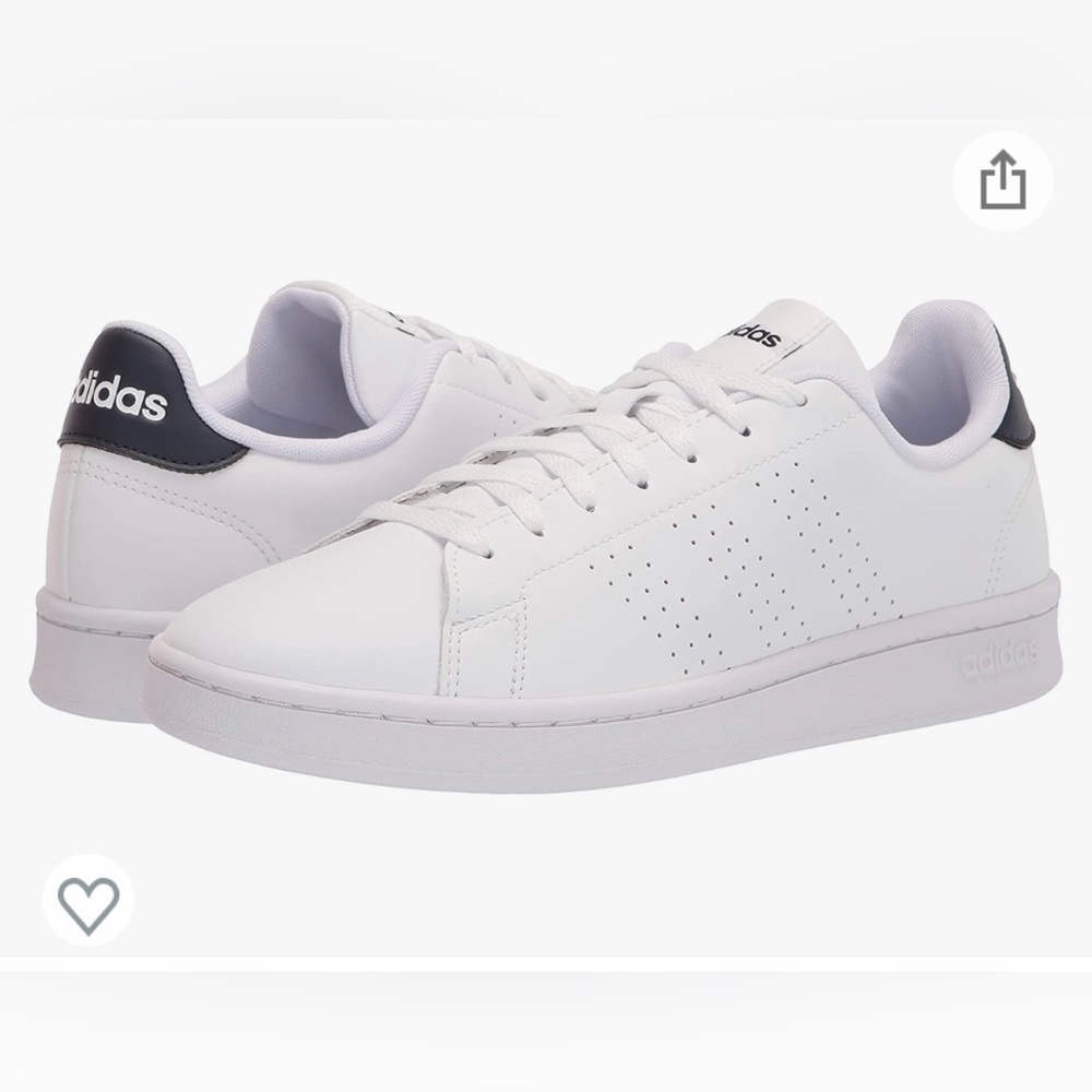 Adidas Men Advantage sneaker sz 10.5 in white/ navy